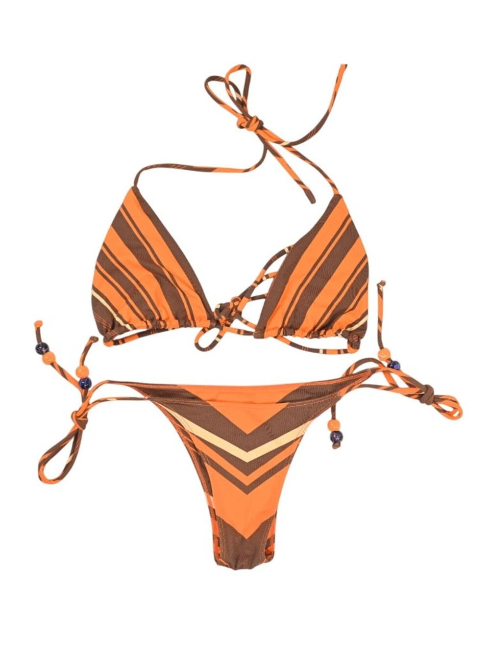 Bamba Swim Malibu Top & Amore Bottoms in Tangerine Cacao